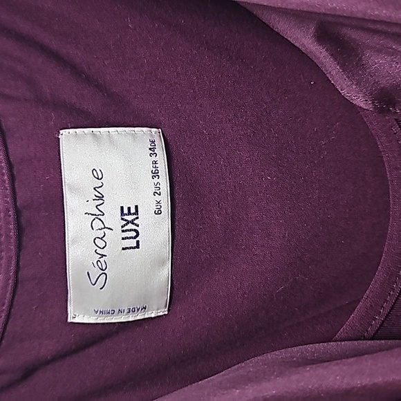 SERAPHINE LUXE | Silk Chiffon Maternity Cocktail Dress - Picture 2 of 2